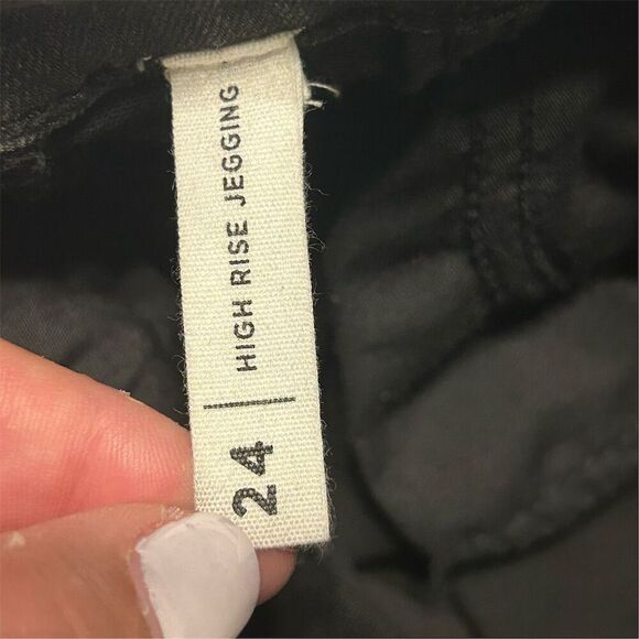 PacSun Women's High Rise Jegging Jeans Black Distressed Size 24 - Picture 10 of 15